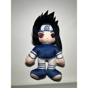 Naruto Plush Doll Sasuke Uchiha Japan Anime Figure Stuffed Blue‎ Gray 2002 VTG